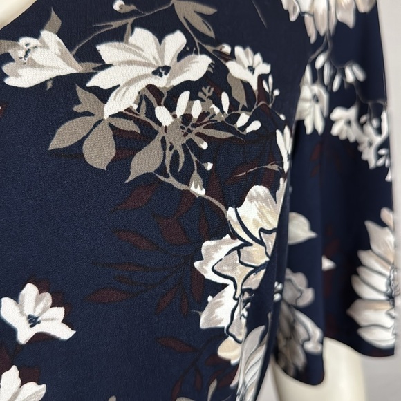 Charter Club Flutter Sleeve Floral Dress - Picture 5 of 6